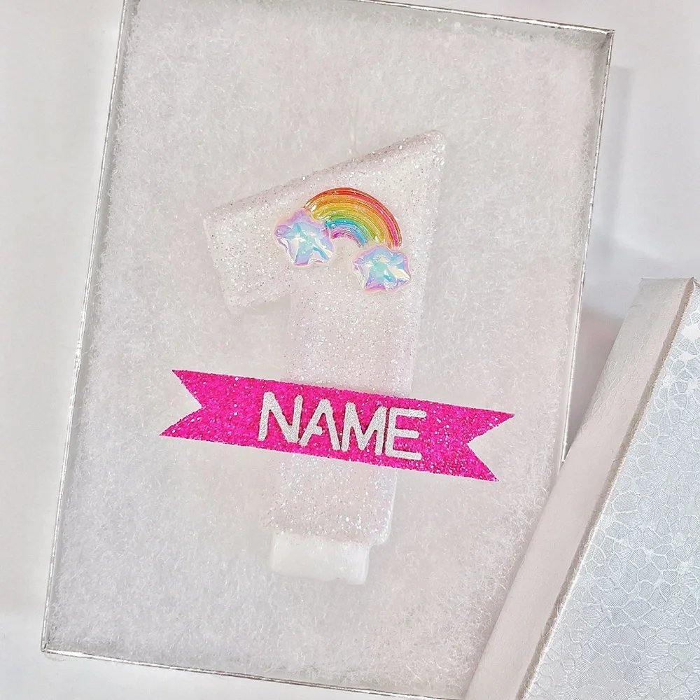 New!Personalized Name Candle Number Customized Birthday Candle Cake Topper Gifts